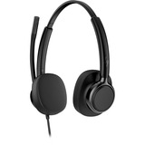 HP Poly Mission 425 kabelgebundenes Stereo-USB-Headset schwarz, USB Type-C und Type-A, PU-Leder-Ohrpolster (Oberflächenmaterial)