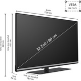 JVC LT-32VQF555D, QLED-Fernseher 80 cm (32 Zoll), schwarz, FullHD, Triple Tuner, VIDAA-Betriebssystem