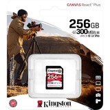 Kingston Canvas React Plus 256 GB SDXC, Speicherkarte schwarz, UHS-II U3, Class 10, V90