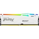 Kingston FURY DIMM 32 GB DDR5-5600  , Arbeitsspeicher weiß, KF556C36BWEA-32, FURY Beast RGB, AMD EXPO