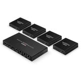 Lindy 4 Port HDMI 4K60 Splitter Extender, HDMI Splitter schwarz, 70m, Cat.6