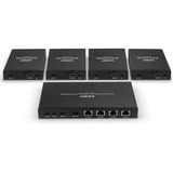 Lindy 4 Port HDMI 4K60 Splitter Extender, HDMI Splitter schwarz, 70m, Cat.6