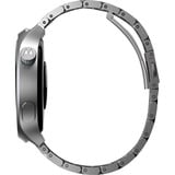 Motorola moto watch, Smartwatch silber, mit silbernem Edelstahl-Armband und grünem Silikon-Armband