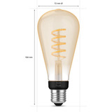 Philips HUE White Ambiance Filament Lampe E27 Giant Edison ST72 550 lm, LED-Lampe 