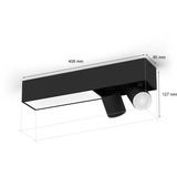 Philips HUE White & Color Ambiance Centris 2er Deckenspot, LED-Leuchte schwarz