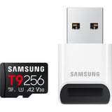 Samsung T9 microSDXC 256 GB, Speicherkarte schwarz, mit USB-Kartenleser