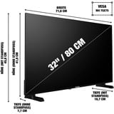 Telefunken XH32TP900S, LED-Fernseher 80 cm (32 Zoll), schwarz, WXGA, TiVo OS-Betriebssystem