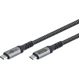 goobay USB4 Gen 3x2 Kabel, USB-C Stecker > USB-C Stecker, 40Gbit/s schwarz/grau, 1 Meter, PD, Laden mit bis zu 240 Watt