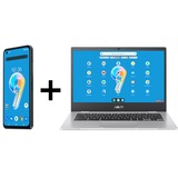 ASUS Zenfone 9 256GB inkl. Chromebook Bundle, Handy Midnight Black, Android 12, 16 GB DDR5