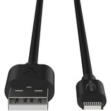 Ansmann USB 2.0 Adapterkabel, USB-A Stecker > Lightning Stecker schwarz, 1 Meter