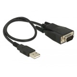 DeLOCK USB 2.0 Adapter, USB-A Stecker > Seriell RS-232 Stecker schwarz, 35cm, ESD Überspannungsschutz