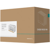 DeepCool CH260 WOOD, Tower-Gehäuse weiß/holz, Tempered Glass