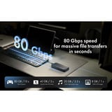 ICY BOX IB-1980M-80G M.2 NVMe SSD Gehäuse, Laufwerksgehäuse schwarz, mit integriertem Lüfter