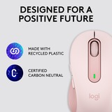 Logitech Signature M650 L Wireless, Maus rosa, Größe L, Chromebook zertifiziert
