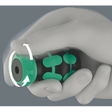 Wera Kraftform Kompakt Stubby Magazin RA 2, Bit-Satz schwarz/grün, 6-teilig, 1/4", mit Ratschenfunktion