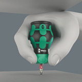 Wera Kraftform Kompakt Stubby Magazin RA 2, Bit-Satz schwarz/grün, 6-teilig, 1/4", mit Ratschenfunktion