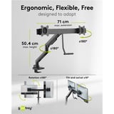 goobay Doppel-Monitorhalterung Office schwarz