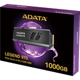 ADATA LEGEND 970 1 TB, SSD schwarz/aluminium, PCIe 5.0 x4,  NVMe 2.0 , M.2 2280
