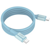 Ansmann Silikonkabel USB-C auf USB-C blau, magnetisch, 120cm