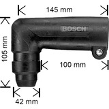 Bosch SDS Plus-Winkelbohrkopf, für Bohrhämmer, Bohrfutter schwarz