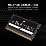 Corsair SO-DIMM 32 GB DDR5-5600 (1x 32 GB), Arbeitsspeicher schwarz, CMSX32GX5M1A5600C48, Vengeance