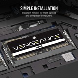 Corsair SO-DIMM 32 GB DDR5-5600 (1x 32 GB), Arbeitsspeicher schwarz, CMSX32GX5M1A5600C48, Vengeance