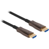 DeLOCK Aktives Optisches HDMI Kabel 8k 60Hz schwarz, 30 Meter, mit Metallarmierung