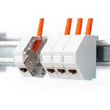 Digitus Keystone-Gehäuse für Hutschienen Montage, IP20 weiß, für 1x Keystone Modul