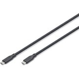Digitus USB4 Gen 3x2 Silikon-Anschlusskabel USB-C > USB-C schwarz, 0,5 Meter, PD, Laden mit bis zu 240 Watt