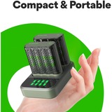 GP Batteries 2x USB Akkuladegerät M452, 8 Ladeslots, inkl. Docking Station D851 grau, inkl. 8x GP Akkus AA 2.600mAh