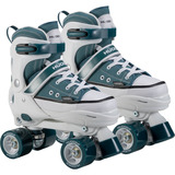 HUDORA Roller Skates Gr. 32-35, Rollschuhe blau/weiß, Sneaker-Look