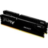 Kingston FURY DIMM 32 GB DDR5-6000 (2x 16 GB) Dual-Kit, Arbeitsspeicher schwarz, KF560C30BBEK2-32, Fury Beast, INTEL XMP, AMD EXPO