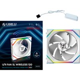 Lian Li UNI FAN SL120 Wireless Reverse, Gehäuselüfter weiß, 124.5 mm