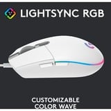 Logitech Gaming G203 LIGHTSYNC, Gaming-Maus weiß