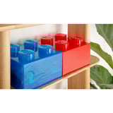 Room Copenhagen LEGO Storage Brick 4 Top Lid Glitter, Aufbewahrungsbox blau/transparent