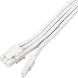 SilverStone Netzteil-Verlängerungskabel SST-PP07E-PCI8W-V2, PCIe 8pin (6+2)  weiß, 30cm