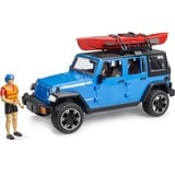 bruder 02529 Jeep Wrangler Rubicon Unlimited mit Kajak und Figur, Modellfahrzeug 
