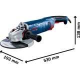 Bosch Professional Winkelschleifer GWS 24-230 JZ Professional blau, 2.400 Watt