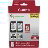 Canon Tinte Photo Value Pack PG-545XL/CL-546XL  inkl. 50 Blatt 10x15 Fotopapier, Blister-Verpackung mit Sicherheitsband