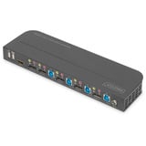 Digitus KVM Switch DisplayPort 4 Port, KVM-Switch 4K60Hz, 4 x DP in, 1 x DP/HDMI out