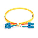 Digitus LWL Patchkabel, Duplex, SC > SC Stecker, Singlemode OS2 gelb, 2 Meter