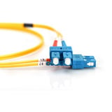 Digitus LWL Patchkabel, Duplex, SC > SC Stecker, Singlemode OS2 gelb, 2 Meter