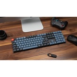 Keychron K5 Pro, Gaming-Tastatur schwarz/blaugrau, DE-Layout, Gateron Low Profile 2.0 Mechanical Brown, Hot-Swap, Aluminiumrahmen, RGB, PTB