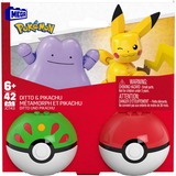 Mattel MEGA Pokémon 2er Pokéball Set - Pikachu und Ditto, Konstruktionsspielzeug 