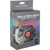 RAIJINTEK IRIS 12 RBW ADD-2, Gehäuselüfter schwarz, 2 Lüfter, Controller und Fernbedienung, 120 mm