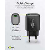 goobay USB-A QC Schnellladegerät (18 W) schwarz