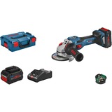 Bosch Akku-Winkelschleifer BITURBO GWS 18V-15 SC blau/schwarz, 2x Akku ProCORE18V 8,0Ah, L-BOXX