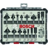 Bosch Professional Fräser-Set, 15-teilig 8mm-Schaft