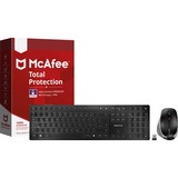 CHERRY DW 9500 SLIM + McAfee Bundle, Desktop-Set schwarz/grau, DE-Layout, SX-Scherentechnologie