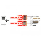 DeLOCK Konverter Mini PCIe > M.2 Key B Slot + Micro SIM Slot, Schnittstellenkarte 